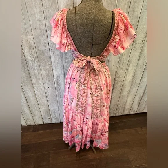 Floral Pink Women's Skirt - Picture 6 of 9